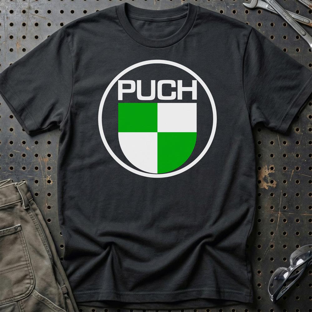 Puch T-Shirt-Beklædning-Puch-Sort-S-Garage Culture Shop- garage - man cave - merchandise