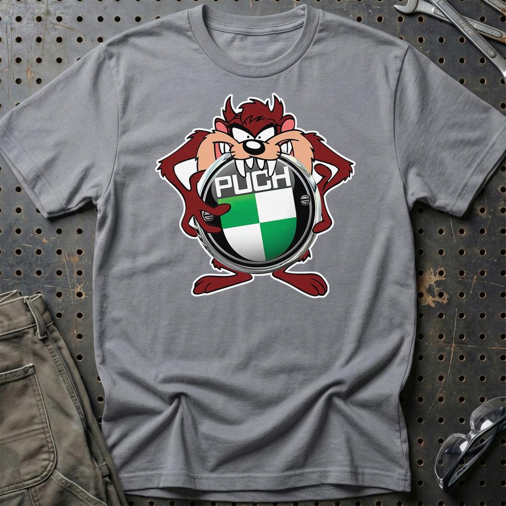 Puch TAZ Unisex T-Shirt , Bomul-Beklædning-Puch-Grå Sport-S-Garage Culture Shop- garage - man cave - merchandise