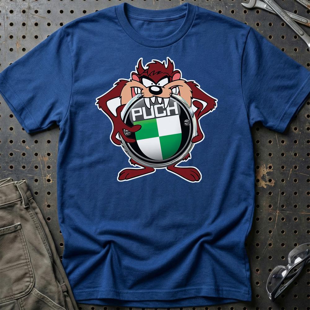 Puch TAZ Unisex T-Shirt , Bomul-Beklædning-Puch-Blå Royal-S-Garage Culture Shop- garage - man cave - merchandise