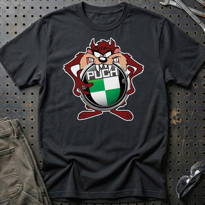 Puch TAZ Unisex T-Shirt , Bomul-Beklædning-Puch-Sort-S-Garage Culture Shop- garage - man cave - merchandise