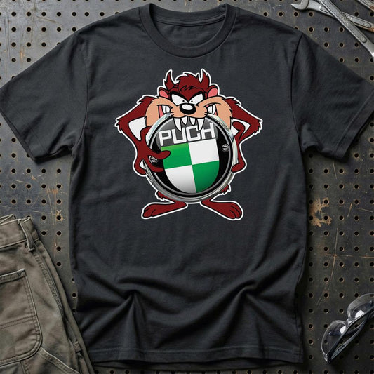 Puch TAZ Unisex T-Shirt , Bomul-Beklædning-Puch-Sort-S-Garage Culture Shop- garage - man cave - merchandise