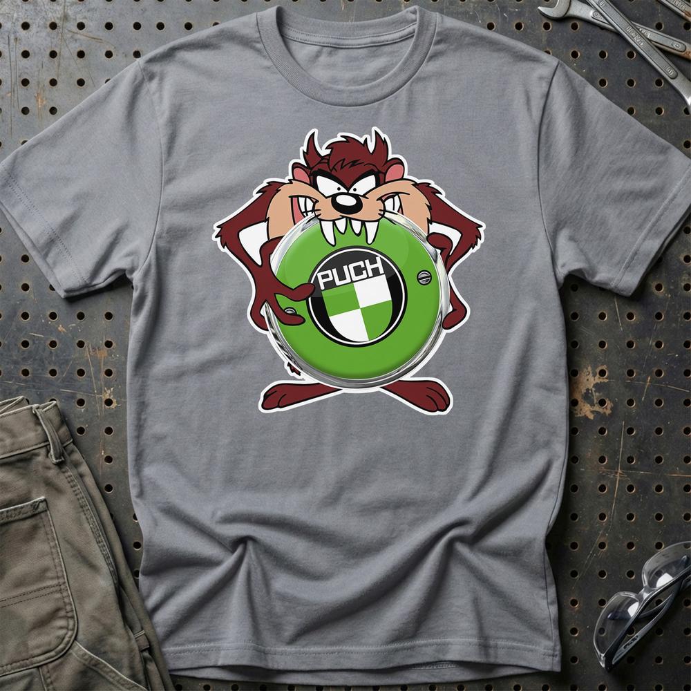 Puch TAZ Unisex T-Shirt , Bomuld-Beklædning-Puch-Grå Sport-S-Garage Culture Shop- garage - man cave - merchandise