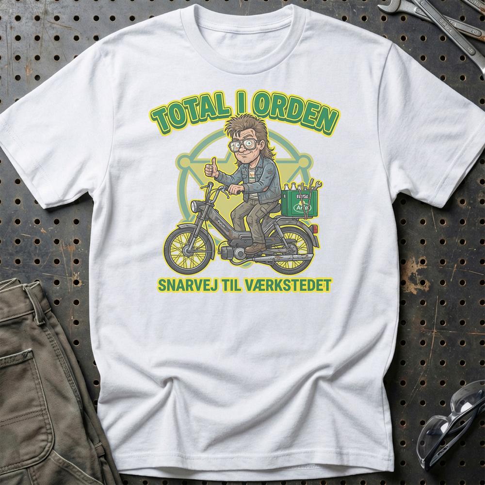 Puch Total I Orden T-Shirt-Beklædning-Puch-Hvid-S-Garage Culture Shop- garage - man cave - merchandise