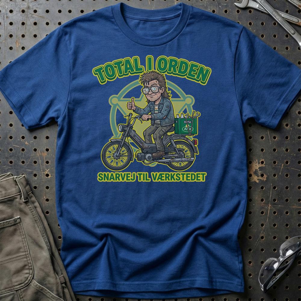 Puch Total I Orden T-Shirt-Beklædning-Puch-Blå Royal-S-Garage Culture Shop- garage - man cave - merchandise