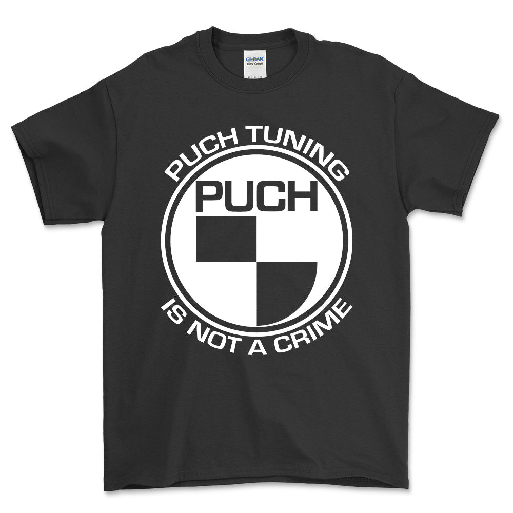Puch Tuning Is Not A Crime Unisex T-Shirt , Bomuld-Beklædning-Puch-Sort-S-Garage Culture Shop- garage - man cave - merchandise