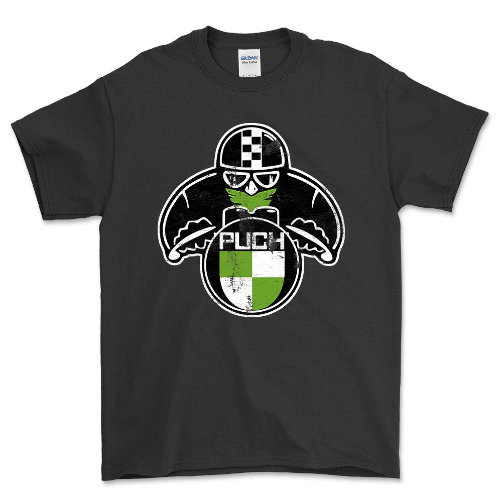 Puch Vintage Style Unisex T-Shirt , Bomuld-Beklædning-Puch-Sort-S-Garage Culture Shop- garage - man cave - merchandise