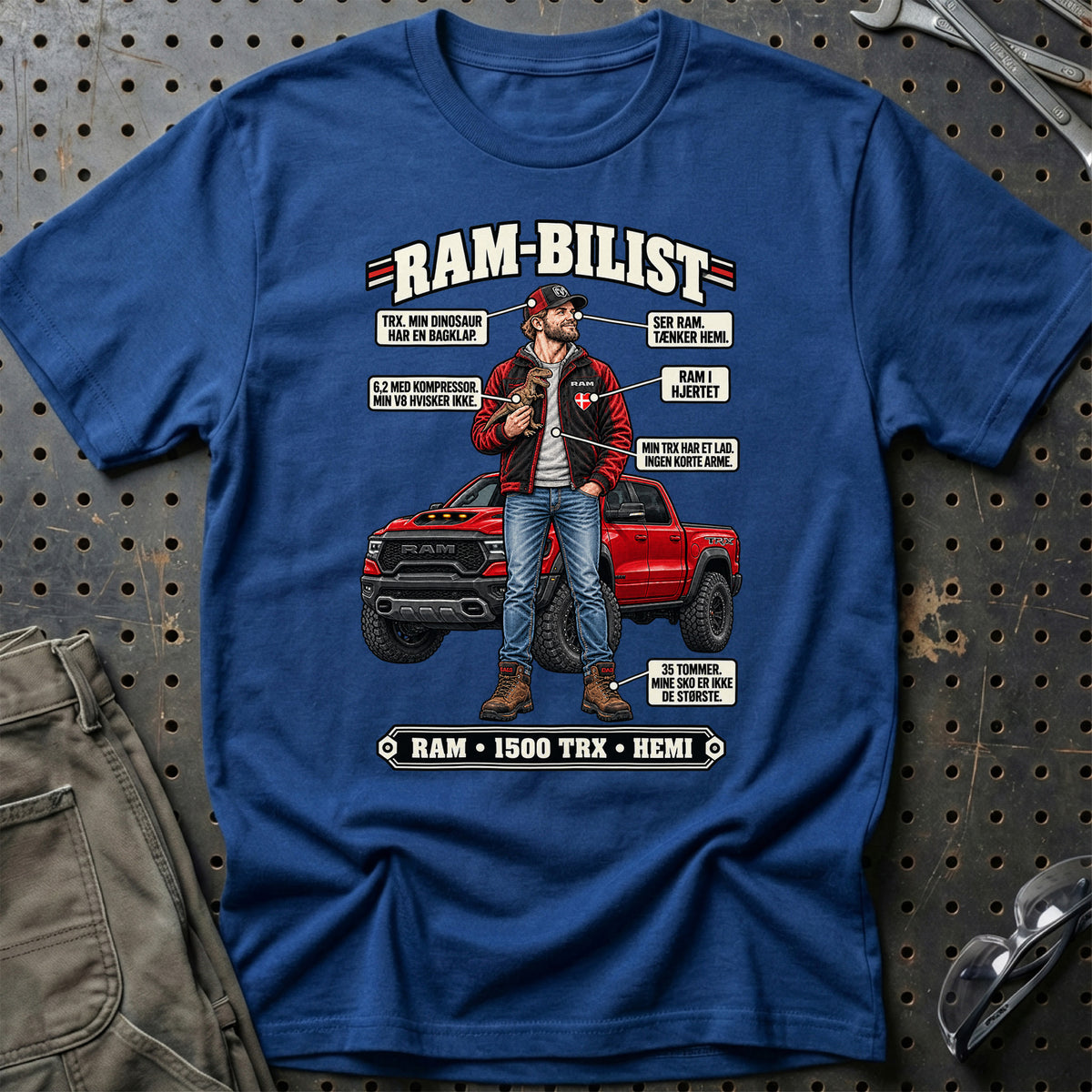 
Ram-Bilist T-Shirt – Blå Royal