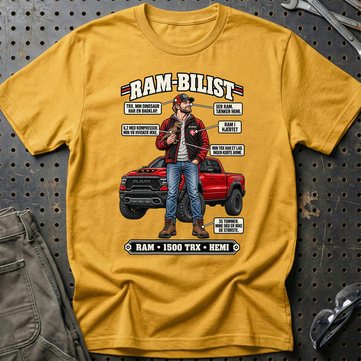 
Ram-Bilist T-Shirt – Guld