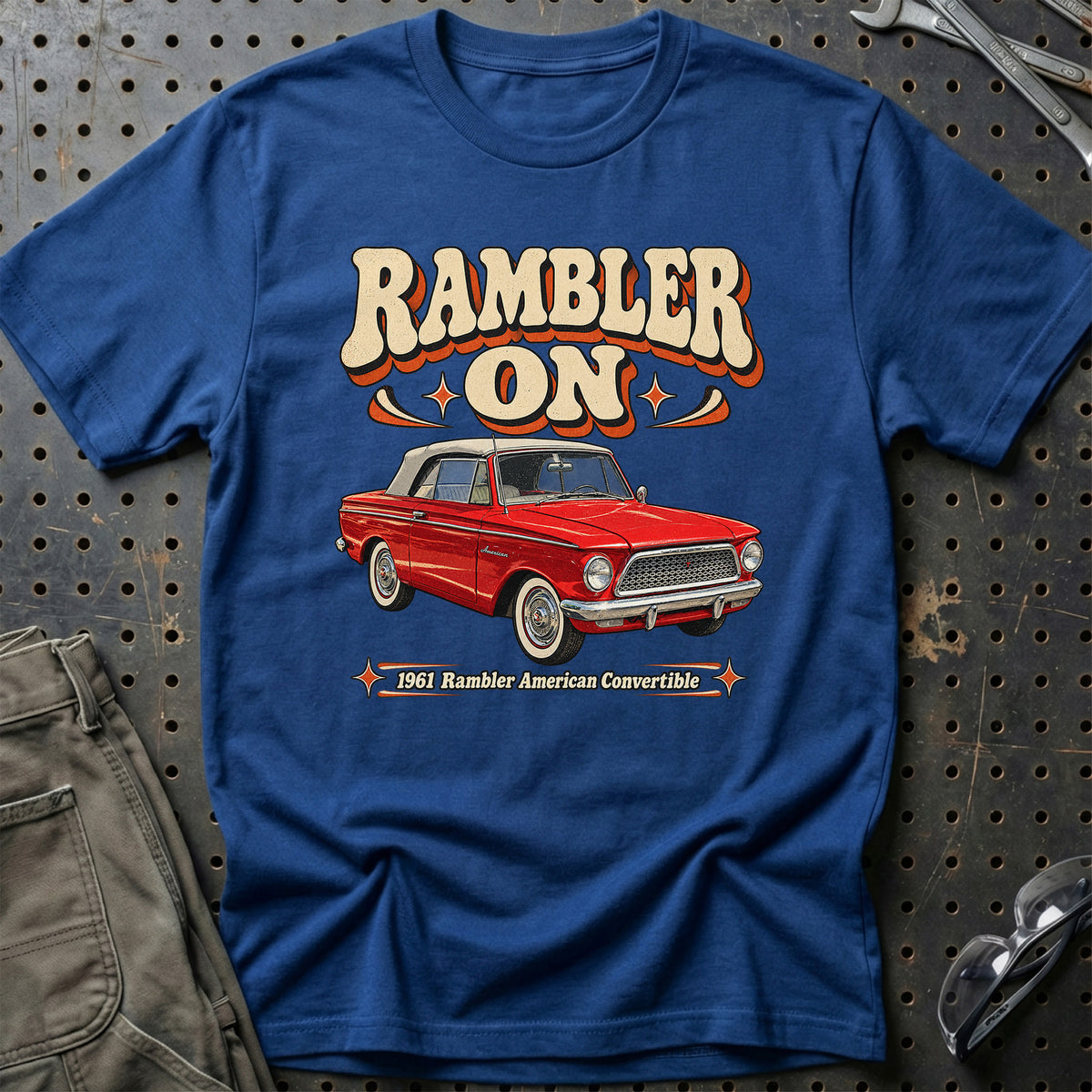 
Rambler American Convertible 1961 – Rambler On T-Shirt – Blå Royal