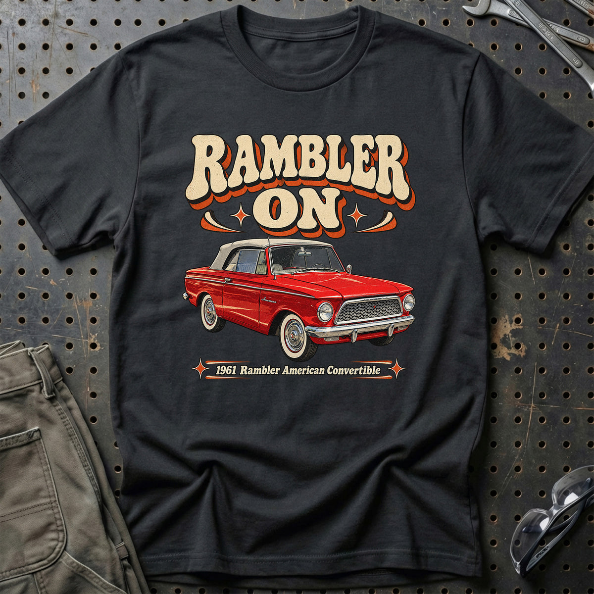 
Rambler American Convertible 1961 – Rambler On T-Shirt – Sort