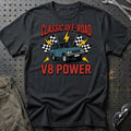 Range Rover Classic V8 Power Off-Road T-Shirt-Beklædning-Range Rover-Sort-S-Garage Culture Shop- garage - man cave - merchandise