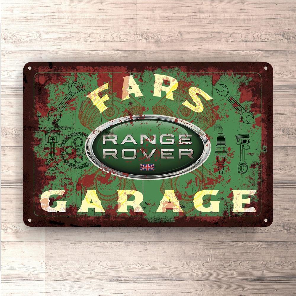 Range Rover Fars Garage Vintage Skilte, Musemåtte, Dørmåtte , Plakat-Skilte-Range Rover-Garage Culture Shop- garage - man cave - merchandise