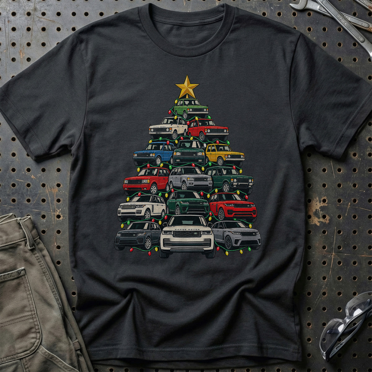 Range Rover Juletræ T-Shirt-Beklædning-Range Rover-Sort-S-Garage Culture Shop- garage - man cave - merchandise