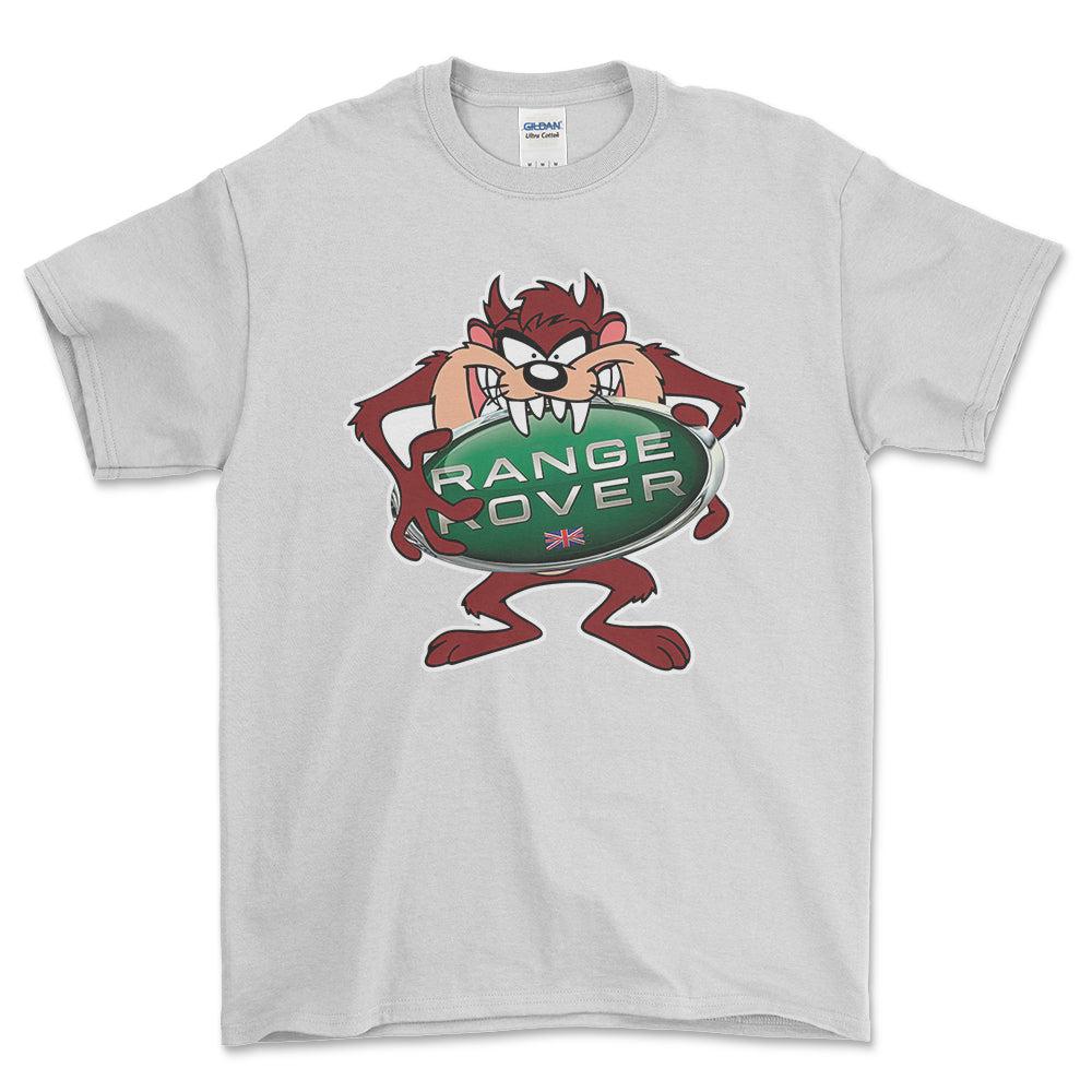 Range Rover TAZ Unisex T-Shirt , Bomuld-Beklædning-Range Rover-Hvid-S-Forside-Garage Culture Shop- garage - man cave - merchandise