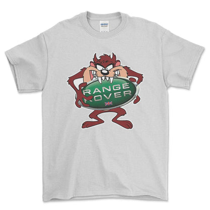 Range Rover TAZ Unisex T-Shirt , Bomuld-Beklædning-Range Rover-Hvid-S-Forside-Garage Culture Shop- garage - man cave - merchandise