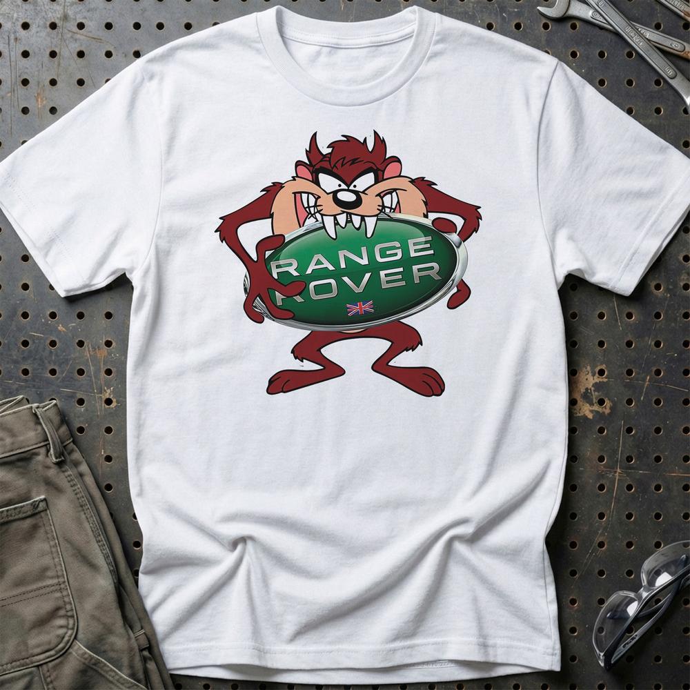 Range Rover TAZ Unisex T-Shirt , Bomuld-Beklædning-Range Rover-Hvid-S-Garage Culture Shop- garage - man cave - merchandise