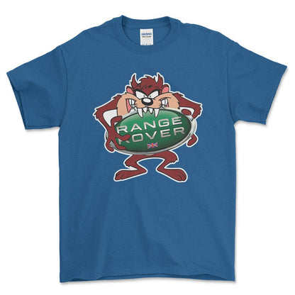 Range Rover TAZ Unisex T-Shirt , Bomuld-Beklædning-Range Rover-Blå Royal-S-Forside-Garage Culture Shop- garage - man cave - merchandise