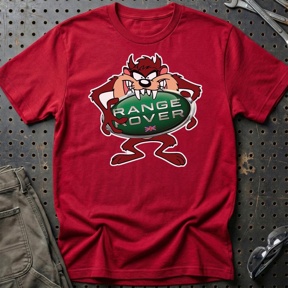 Range Rover TAZ Unisex T-Shirt , Bomuld-Beklædning-Range Rover-Rød-S-Garage Culture Shop- garage - man cave - merchandise