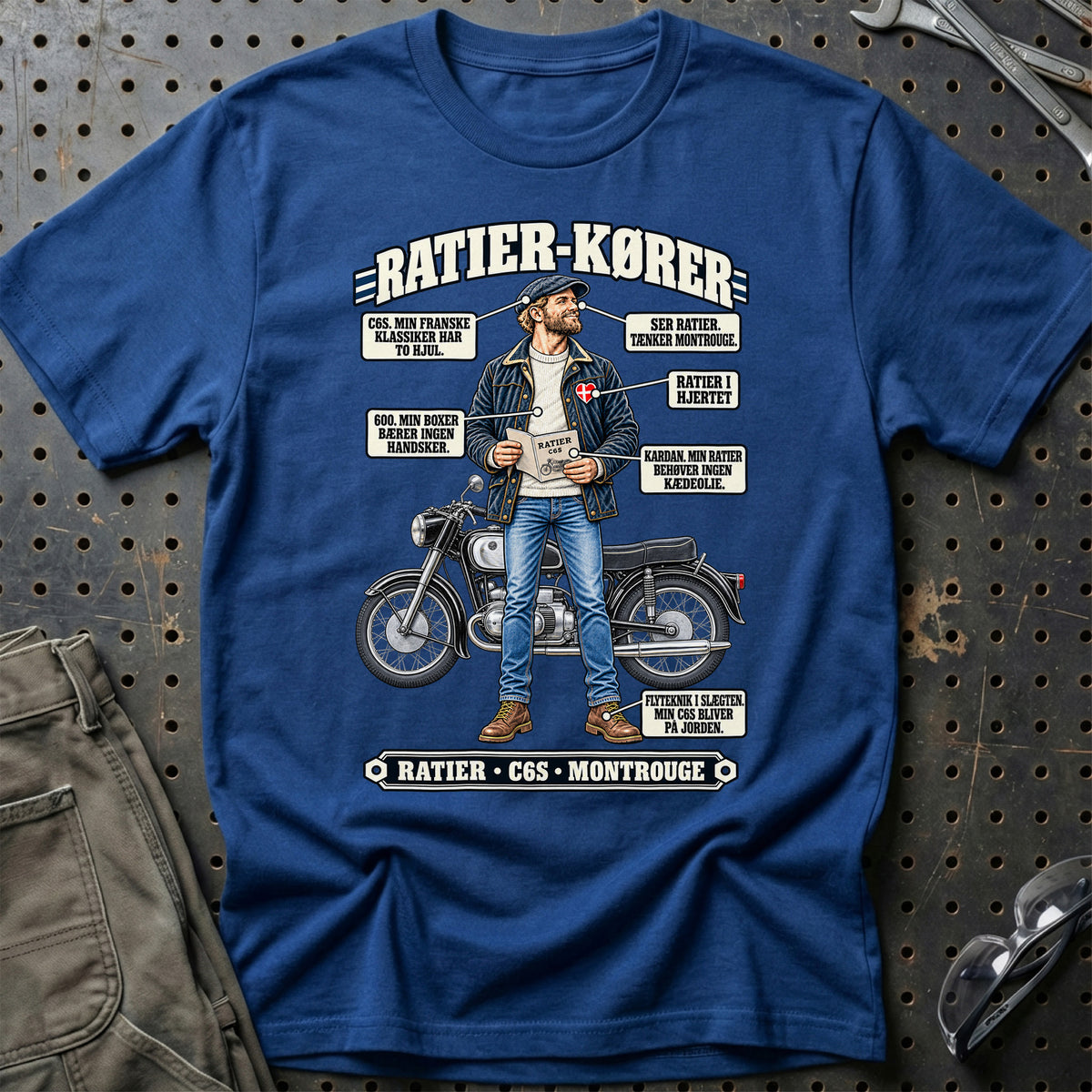 
Ratier-Kører T-Shirt – Blå Royal