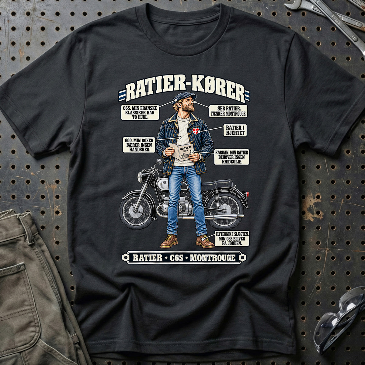 
Ratier-Kører T-Shirt – Sort