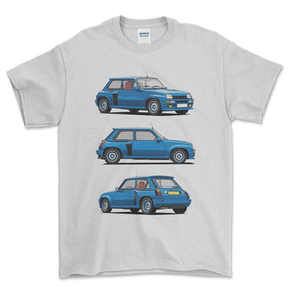Renault 5 Turbo 1 - One Line Style Unisex T-Shirt-Beklædning-Renault-Hvid-S-Forside-Garage Culture Shop- garage - man cave - merchandise