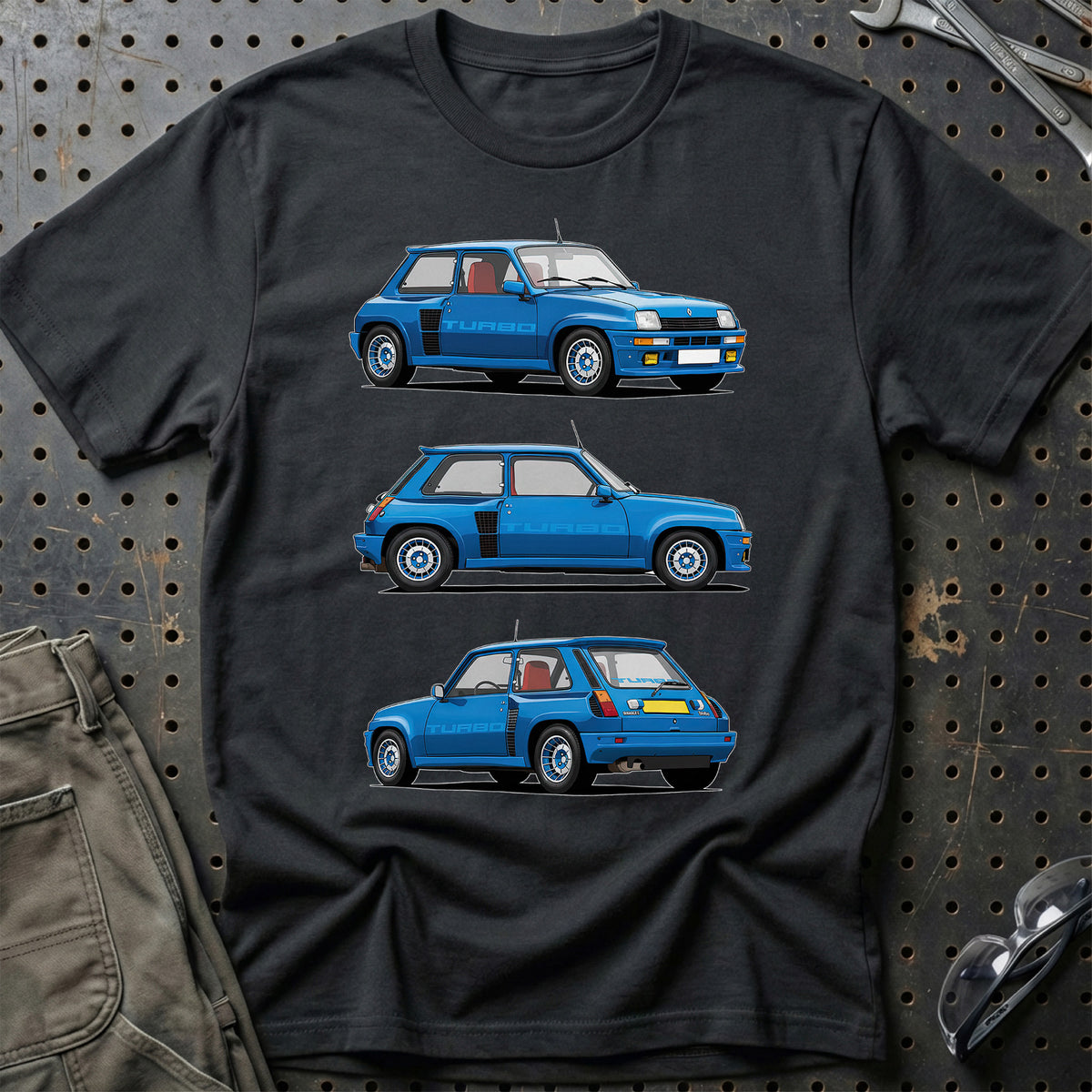 
Renault 5 Turbo 1 Unisex T-Shirt – Sort – print foran