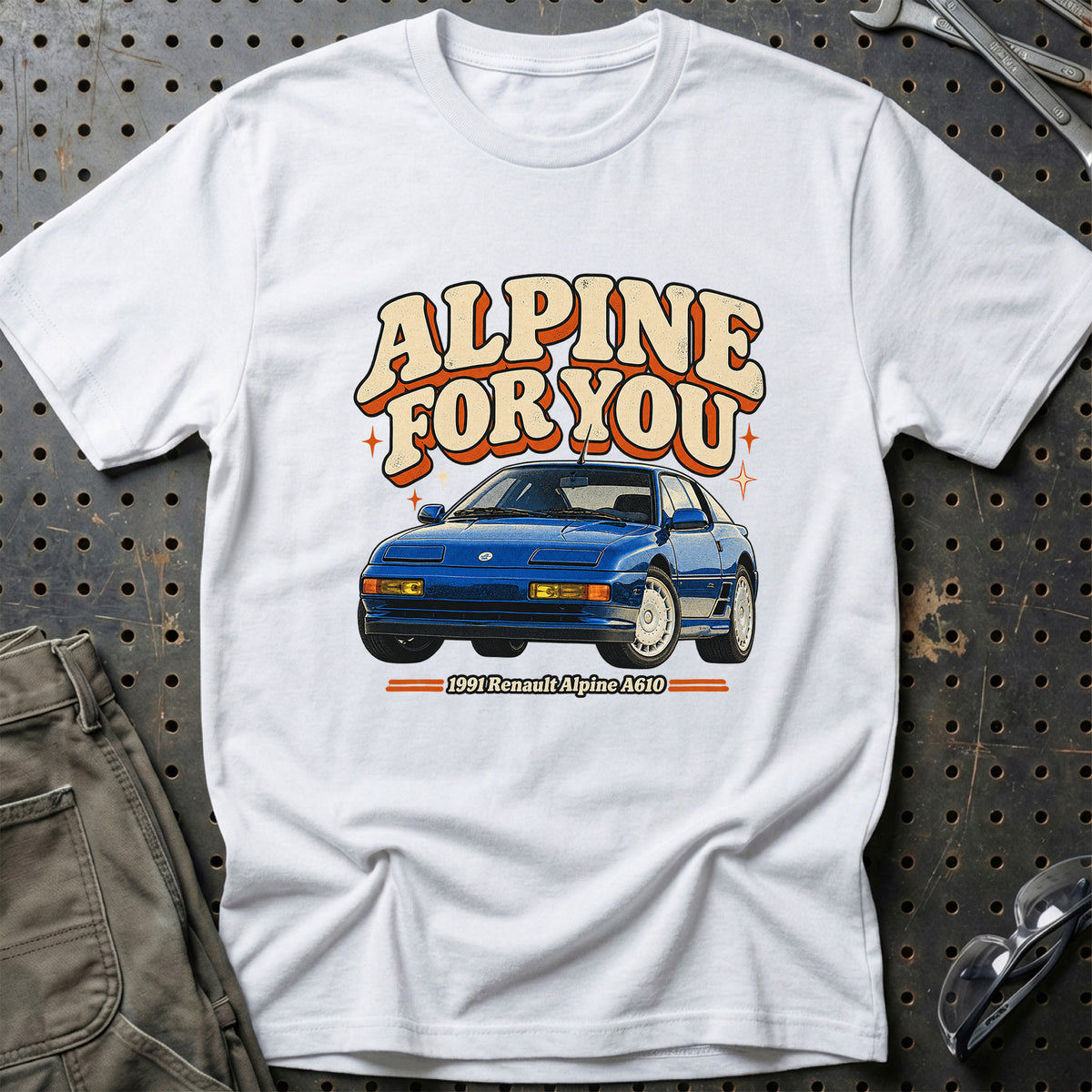 
Renault Alpine A610 1991 – Alpine for You T-Shirt – Hvid