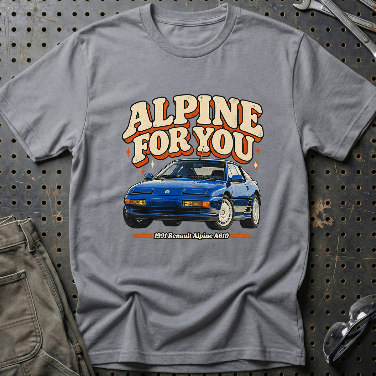 
Renault Alpine A610 1991 – Alpine for You T-Shirt – Grå Sport