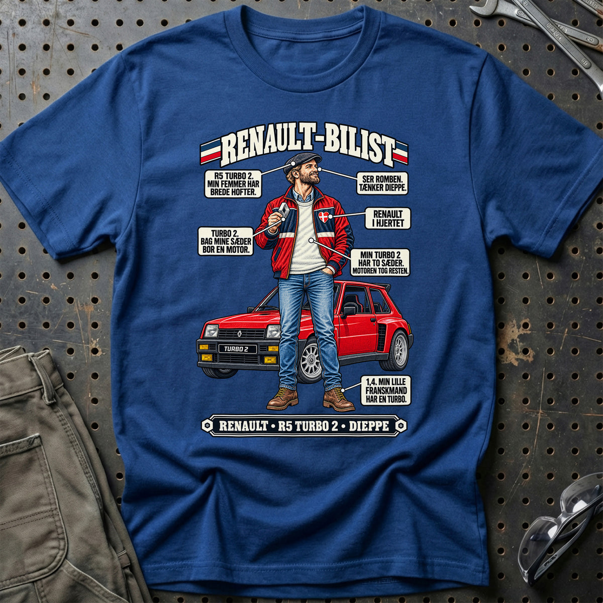 
Renault-Bilist T-Shirt – Blå Royal