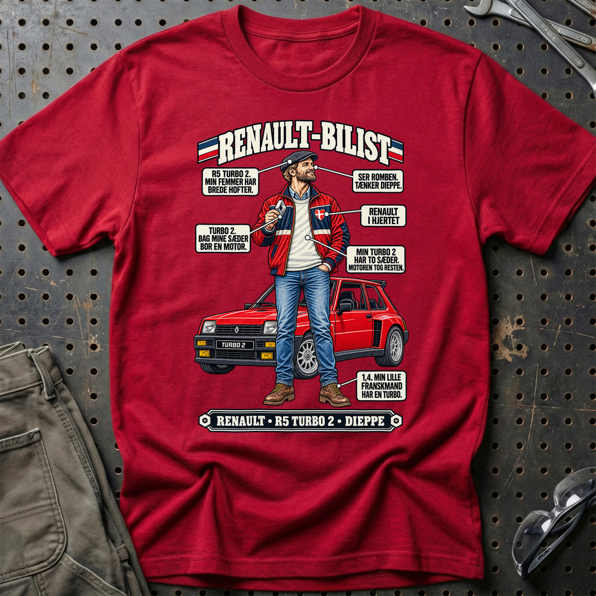 
Renault-Bilist T-Shirt – Rød
