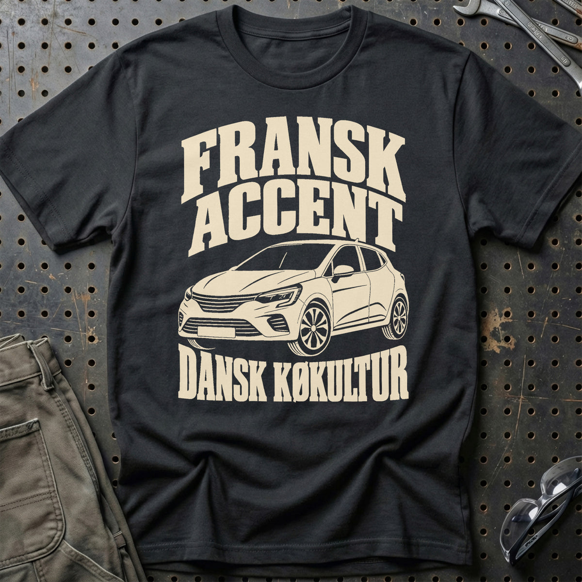 
Renault Clio V – Fransk accent dansk køkultur – Unisex T-Shirt – Sort