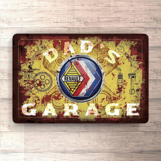Renault Dads Garage Vintage Skilte, Musemåtte, Dørmåtte , Plakat-Skilte-Renault-Garage Culture Shop- garage - man cave - merchandise