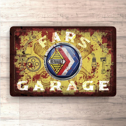 Renault Fars Garage Vintage Skilte, Musemåtte, Dørmåtte , Plakat-Skilte-Renault-Garage Culture Shop- garage - man cave - merchandise