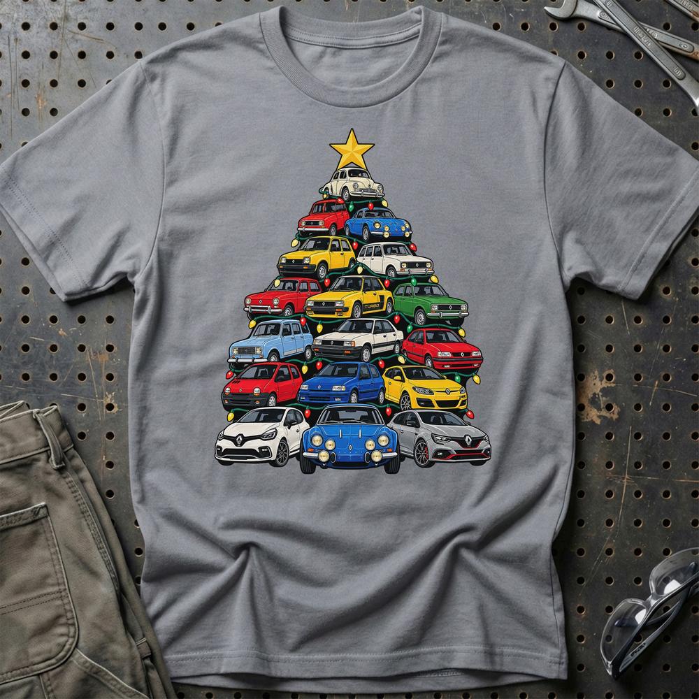 Renault Juletræ T-Shirt-Beklædning-Renault-Grå Sport-S-Garage Culture Shop- garage - man cave - merchandise
