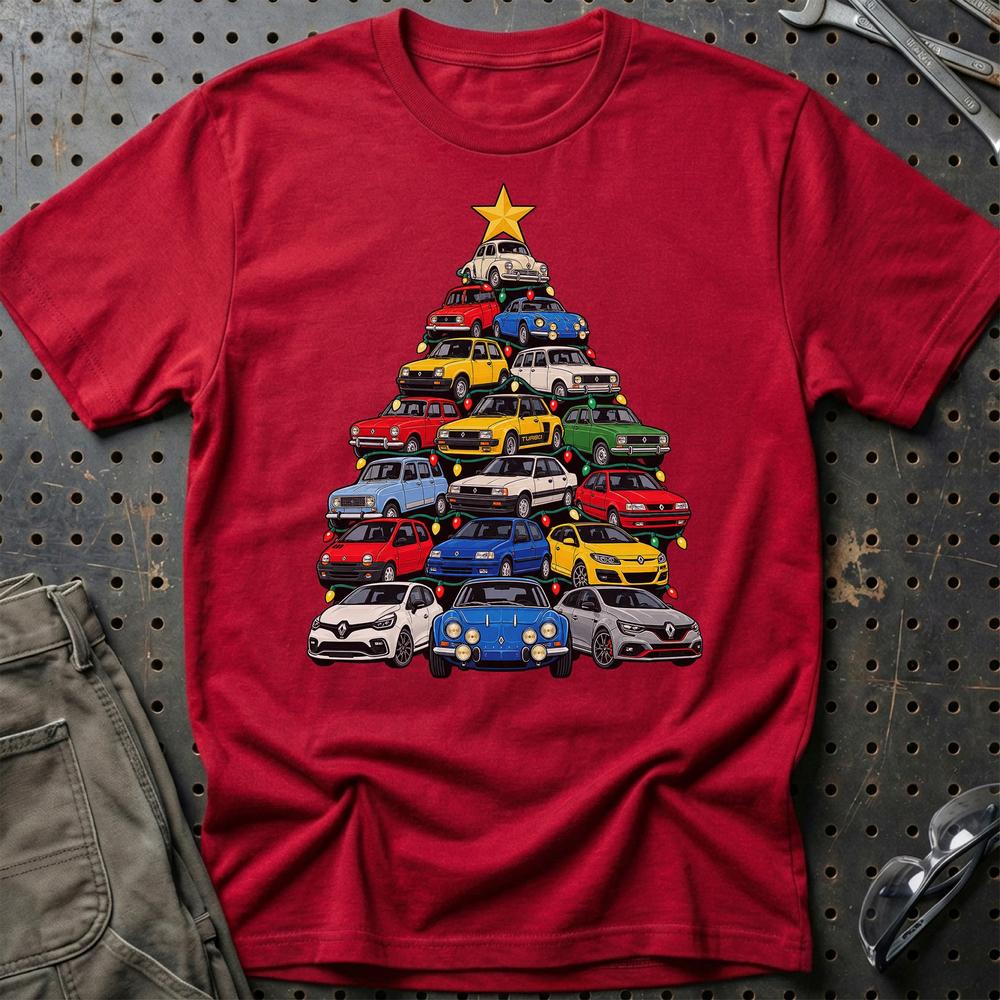 Renault Juletræ T-Shirt-Beklædning-Renault-Rød-S-Garage Culture Shop- garage - man cave - merchandise