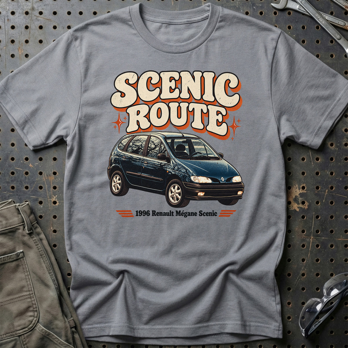 
Renault Mégane Scenic 1996 – Scenic Route T-Shirt – Grå Sport