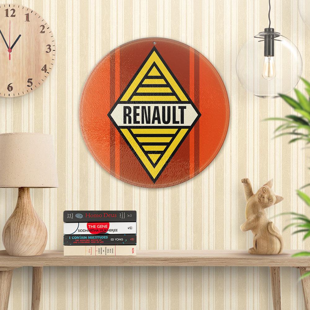 Renault Runde Skilte , Musemåtte Rundt , Kop Underlag, Underlagssæt-Runde Skilte-Renault-Garage Culture Shop- garage - man cave - merchandise