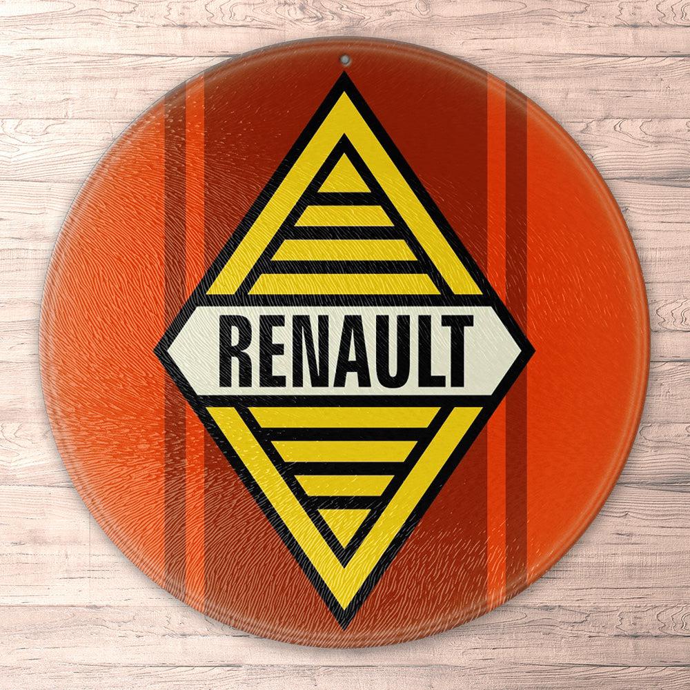 Renault Runde Skilte , Musemåtte Rundt , Kop Underlag, Underlagssæt-Runde Skilte-Renault-Garage Culture Shop- garage - man cave - merchandise