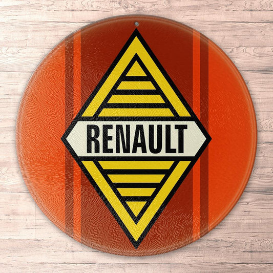 Renault Runde Skilte , Musemåtte Rundt , Kop Underlag, Underlagssæt-Runde Skilte-Renault-Garage Culture Shop- garage - man cave - merchandise