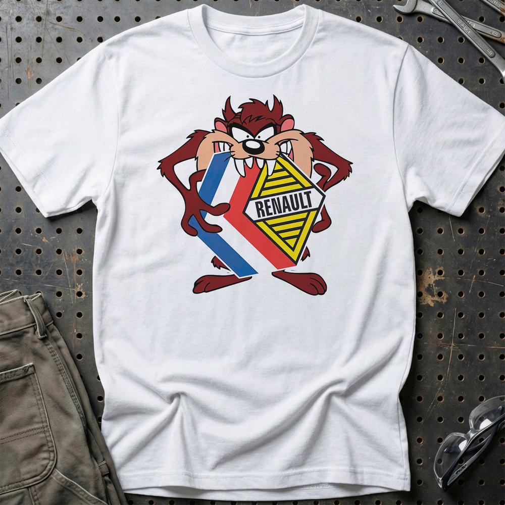 Renault TAZ T-Shirt-Beklædning-Renault-Hvid-S-Garage Culture Shop- garage - man cave - merchandise
