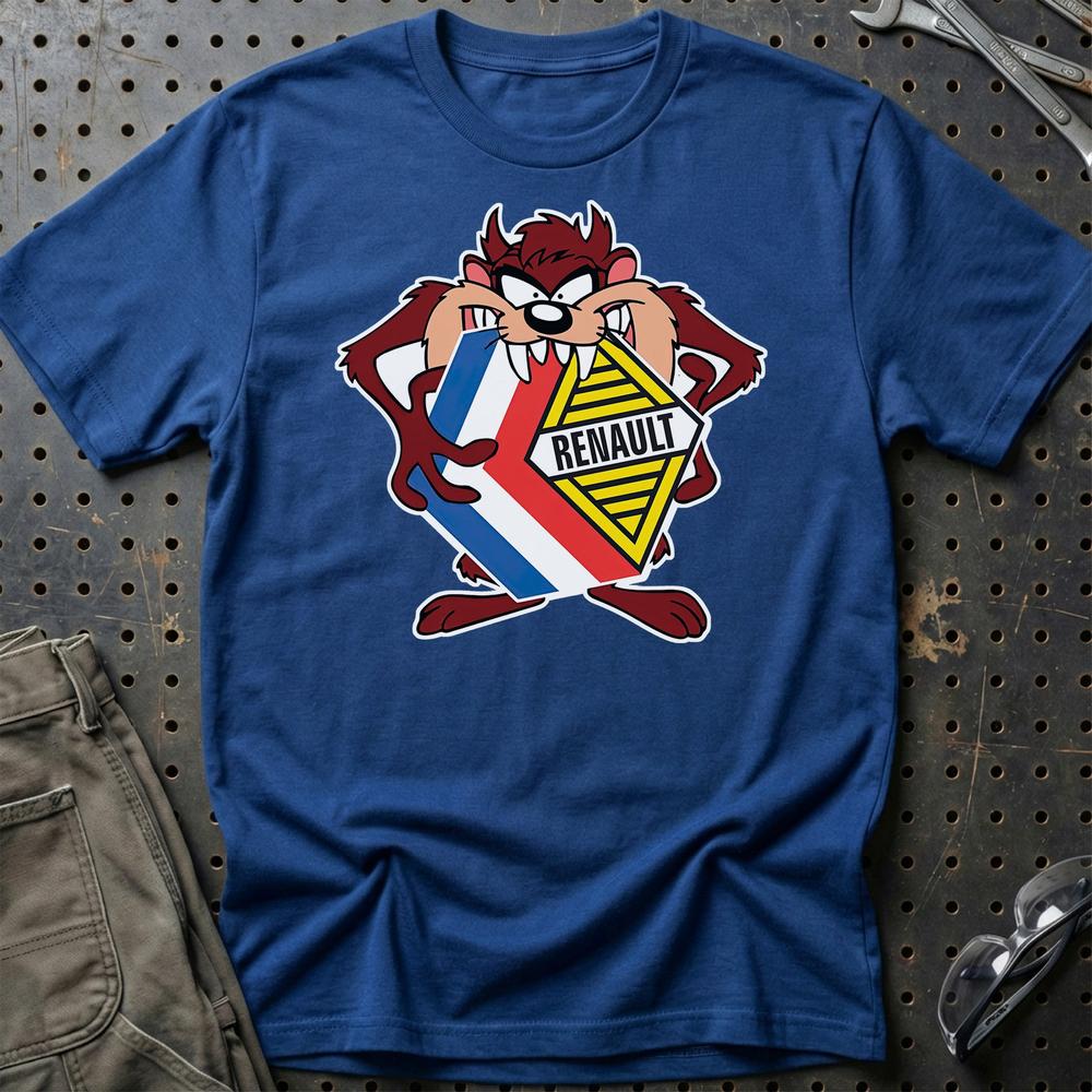 Renault TAZ T-Shirt-Beklædning-Renault-Blå Royal-S-Garage Culture Shop- garage - man cave - merchandise