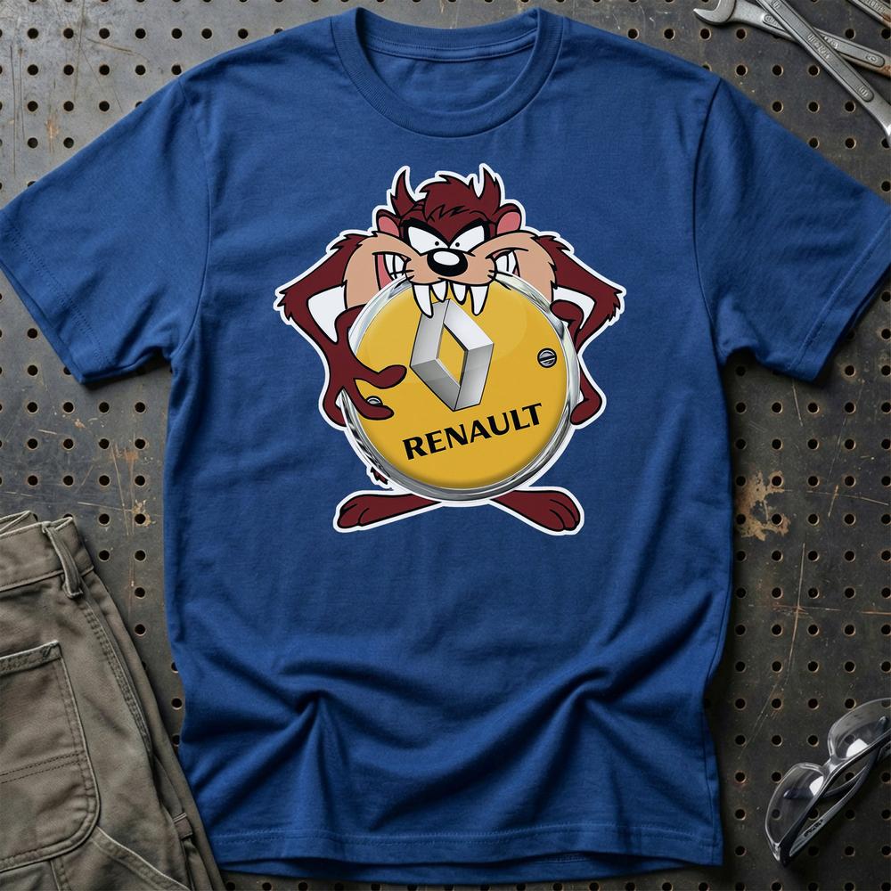 Renault TAZ T-Shirt-Beklædning-Renault-Blå Royal-S-Garage Culture Shop- garage - man cave - merchandise