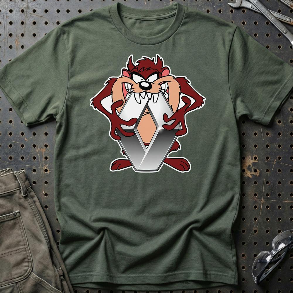 Renault TAZ T-Shirt-Beklædning-Renault-Grøn Militær-S-Garage Culture Shop- garage - man cave - merchandise