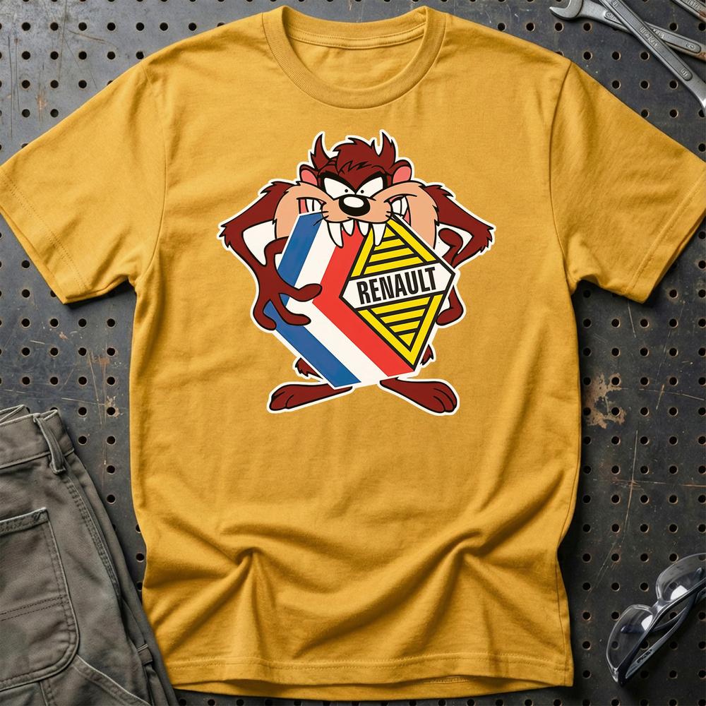 Renault TAZ T-Shirt-Beklædning-Renault-Guld-S-Garage Culture Shop- garage - man cave - merchandise