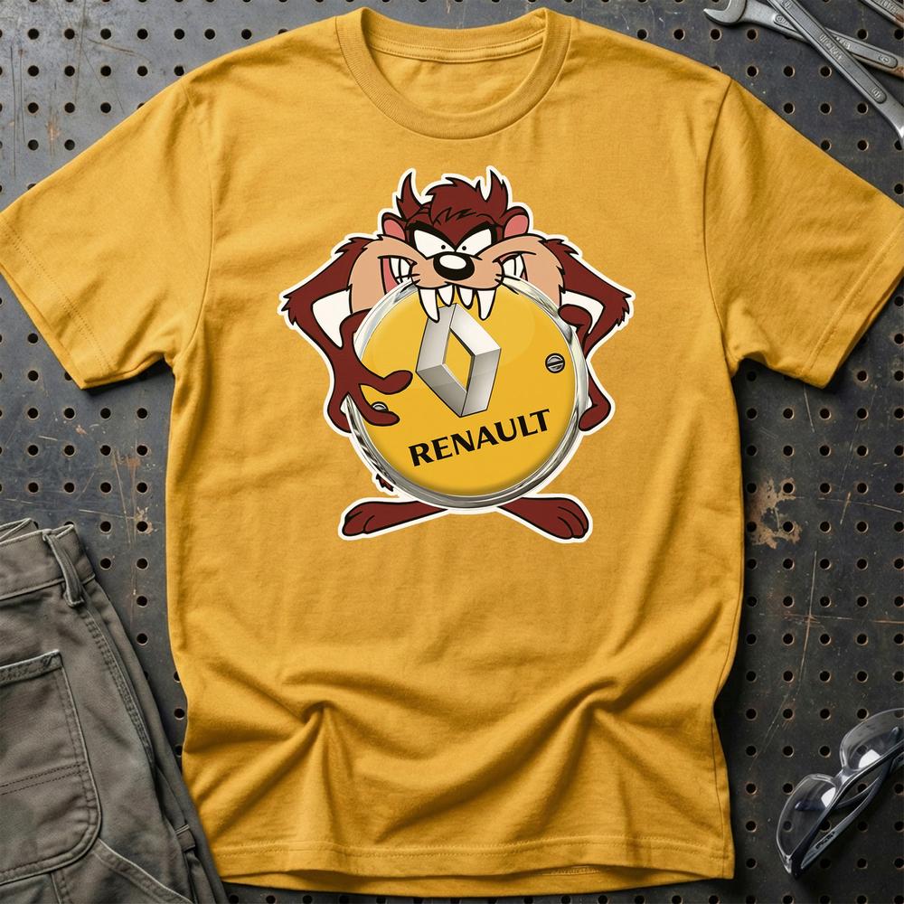 Renault TAZ T-Shirt-Beklædning-Renault-Guld-S-Garage Culture Shop- garage - man cave - merchandise