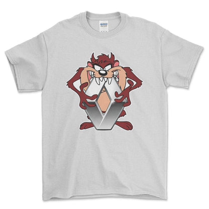 Renault TAZ Unisex T-Shirt , Bomuld-Beklædning-Renault-Hvid-S-Forside-Garage Culture Shop- garage - man cave - merchandise