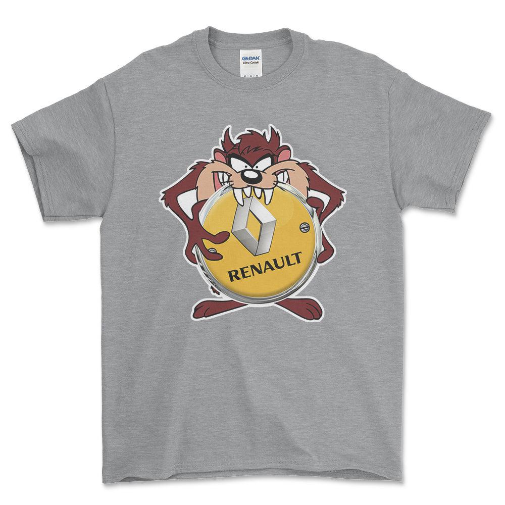 Renault TAZ Unisex T-Shirt , Bomuld-Beklædning-Renault-Grå Sport-S-Forside-Garage Culture Shop- garage - man cave - merchandise