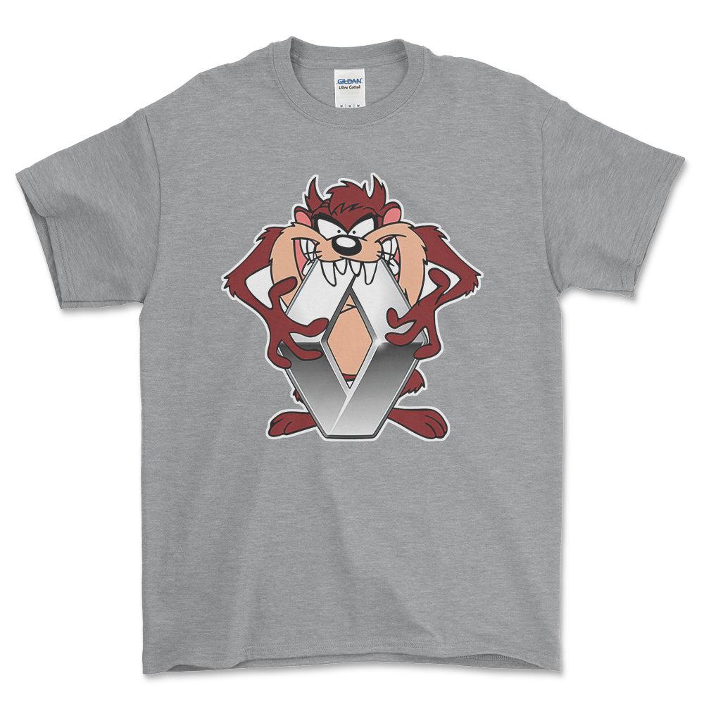 Renault TAZ Unisex T-Shirt , Bomuld-Beklædning-Renault-Grå Sport-S-Forside-Garage Culture Shop- garage - man cave - merchandise