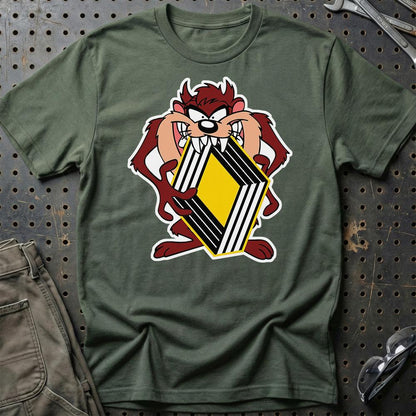 Renault TAZ Unisex T-Shirt , Bomuld-Beklædning-Renault-Grøn Militær-S-Garage Culture Shop- garage - man cave - merchandise