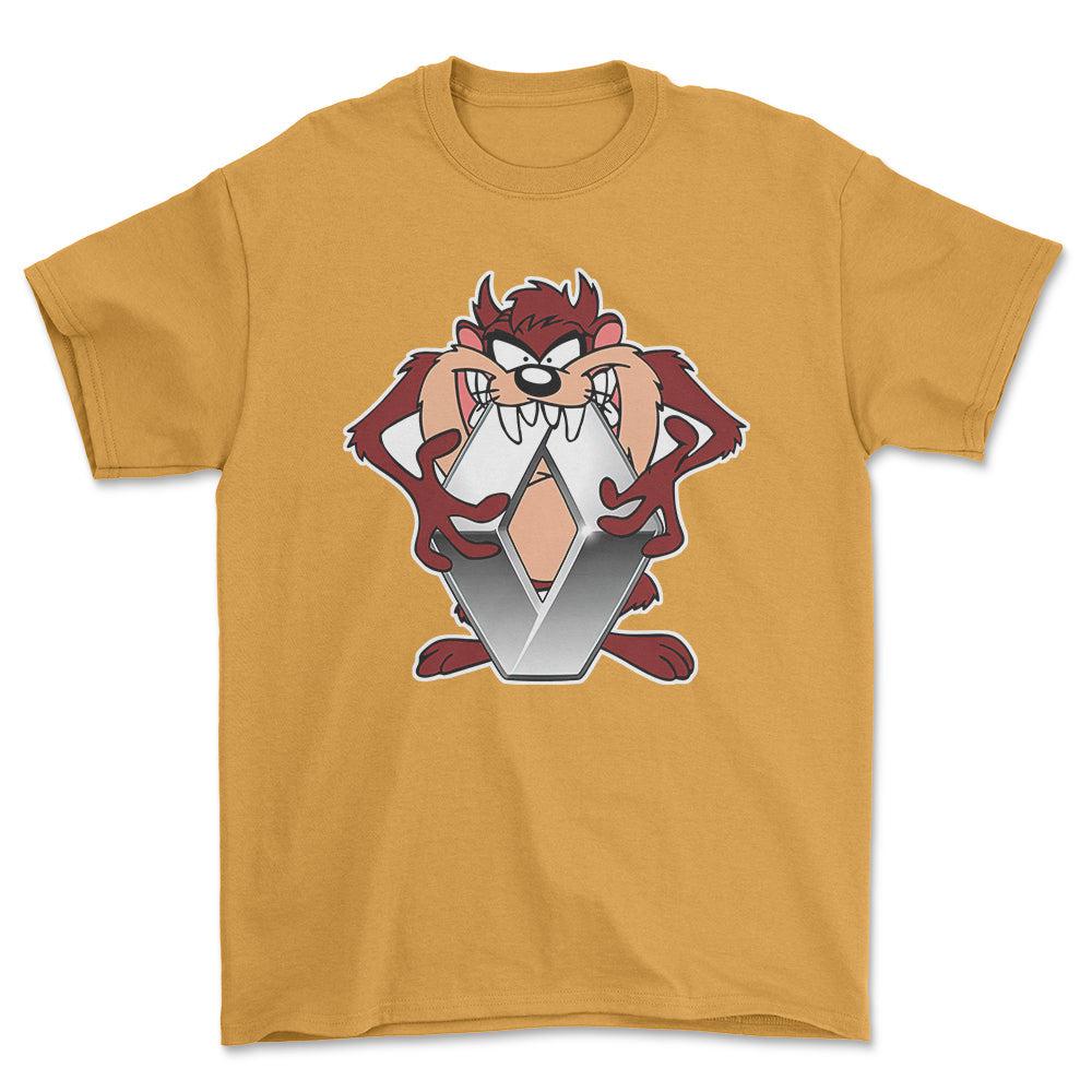 Renault TAZ Unisex T-Shirt , Bomuld-Beklædning-Renault-Guld-S-Forside-Garage Culture Shop- garage - man cave - merchandise